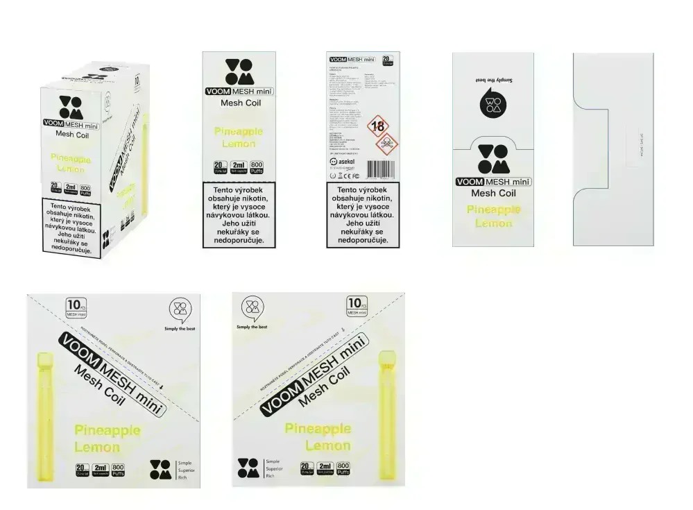 Elektronická cigareta - Voom Mesh Mini 800 Mix Berry 20mg